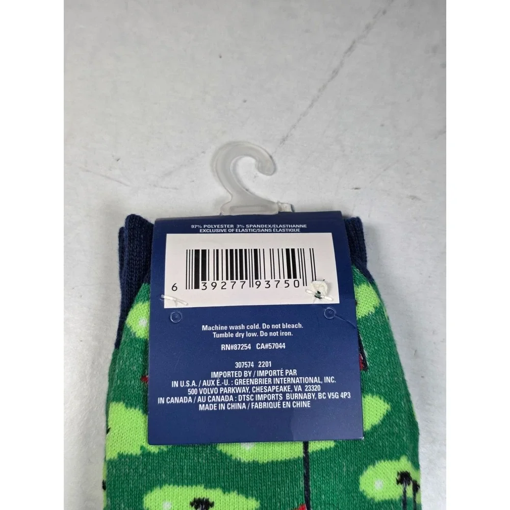 Juncture Men's Golf Socks Size‎ 6-12 Green Navy Red Crew Sock